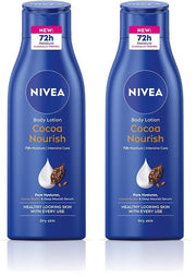 NIVEA Cocoa Nourish 200ml Body Lotion with Deep Moisture Serum| 48 H Moisturization | With Cocoa Butter & Coconut Oil | Non Greasy & Healthy Looking Skin |For Very Dry Skin (Pack of 2)