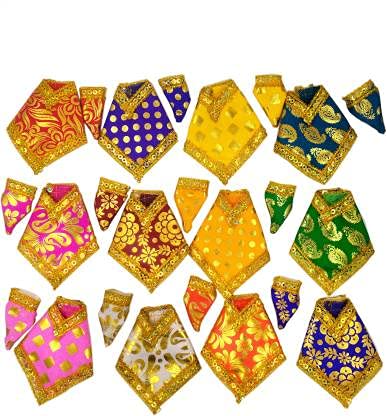 SHINDE EXPORTS shirdi saibaba idol dress cloth vastra shawl (pack of 12 for 11 inches idol (4.5 no.))