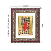 DIVINITI Dwarkadhish 24K Gold Plated Foil Wall and Tabletop Photo Frame for Home Décor, Puja Room, Luxury Gifting | DG Frame 105 S1 (16x13.5 CM)
