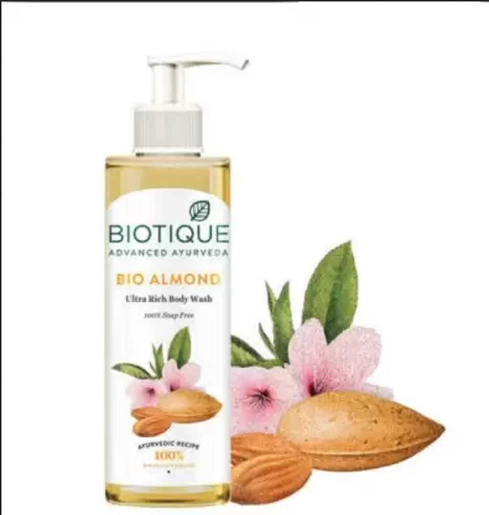 BIOTIQUE BIO ALMOND ULTRA RICH BODY WASH (200 ml)