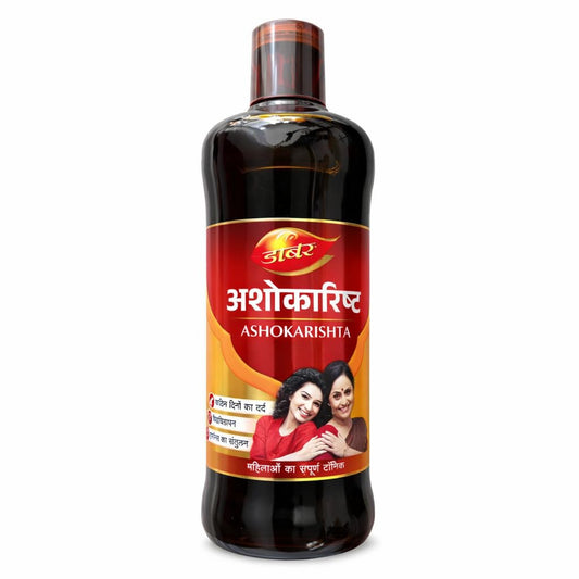 Dabur Ashokarishta For Women - 450 ML | with 30 N.R. Gandhi Ayurvedic Tablet for women's Health