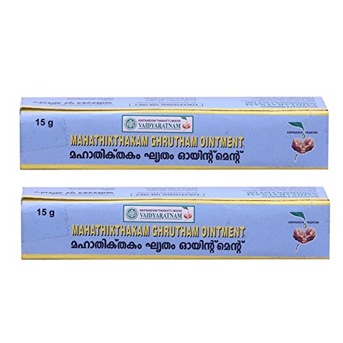 VAIDYARATNAM MAHATHIKTHAKAM GHRUTHAM OINTMENT (Pack of 2)