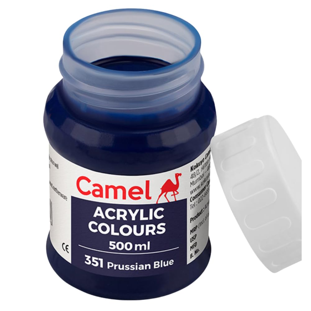 Camel Fabrica Acrylic Colours Prussian Blue 500ML