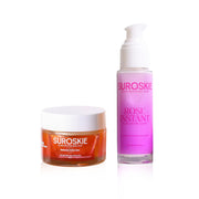 Suroskie Rose Instant Enzyme Face Scrub & Rosanna Glow Face Mask Combo (Pack Of 2*50Ml) | For Fine Lines & Clear Dark Spots | Glowing & Brighten Skin | Removes White Heads & Black Heads |Men & Women