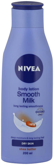 Nivea Body Lotion - Smooth Milk, 200ml Bottle