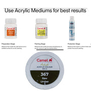 Camel Camlin Kokuyo Artist Acrylic Colour 500 ml Series 1 Raw Umber