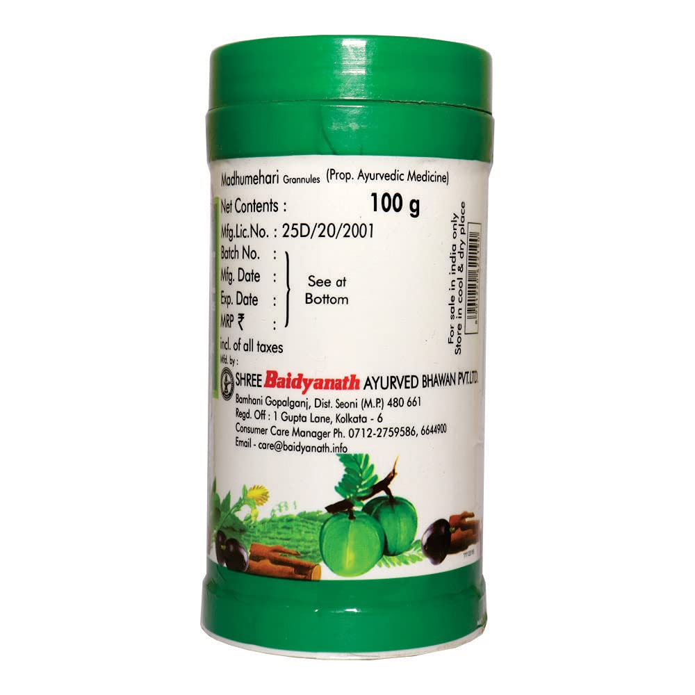 Baidyanath Asli Ayurved Madhumehari Granules I Blood Glucose Control I 100g (Pack of 3)