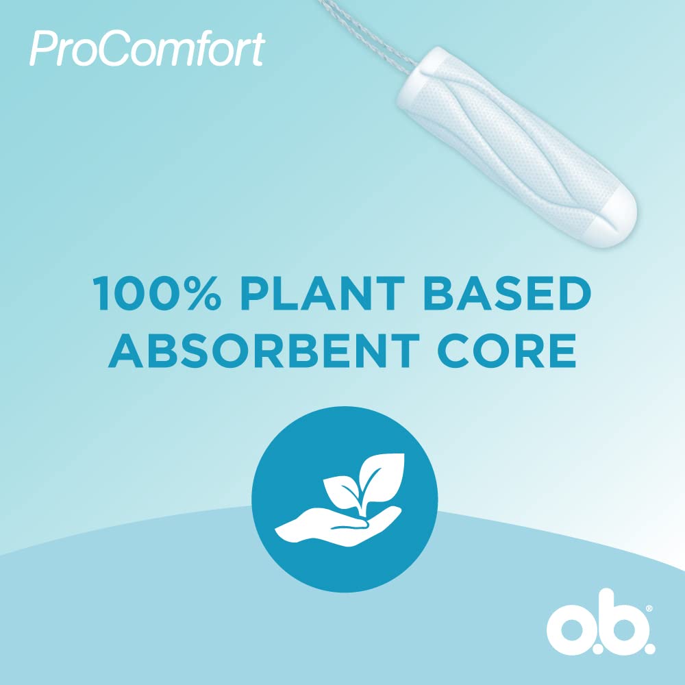 Stayfree O.b. ProComfort Tampons For Average Flow For Periods Combo Pack, 40 pieces (2 x 20 Tampons)