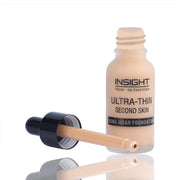 INSIGHT Cosmetics Ultra-Thin Second Skin Long Wear Liquid,Acne Prone Creamnatural Full Coverage Foundation,20Ml(01-Golden Honey)& Non Transfer Lip Color,Matte Finish,4Ml - 03 Divine Wine,Pack Of 1