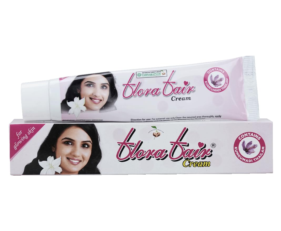 Vaidyaratnam Flora Fair Face Cream | Ayurvedic Skin Brightening & Moisturizing Cream | For Clear, Radiant Complexion