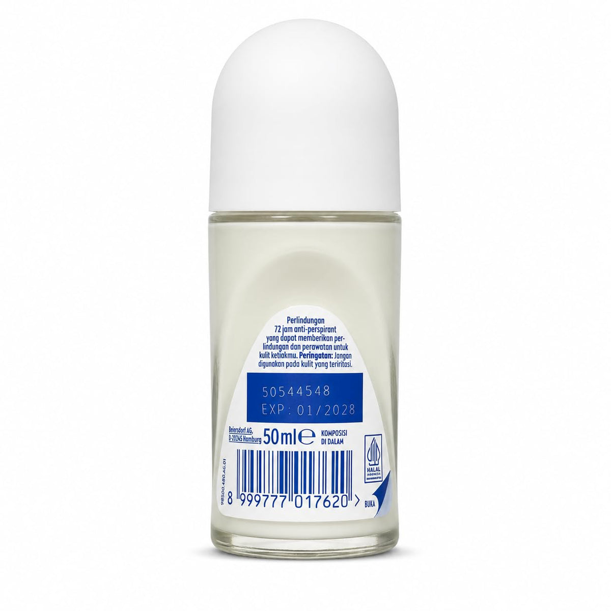 NIVEA Hijab Soft Bright & Shaveless Anti-Perspirant Roll-On for Women, 72H Protection, Vitamin C & Pearl Extract, 0% Alcohol, 50 ml