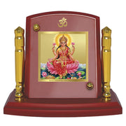 DIVINITI 24K Gold Plated Religious Car Dashboard Frame | Premium God Idol Frame for Car, Home Mandir & Office Table | Spiritual Gift, Decorative Showpiece | Lakshmi Ji