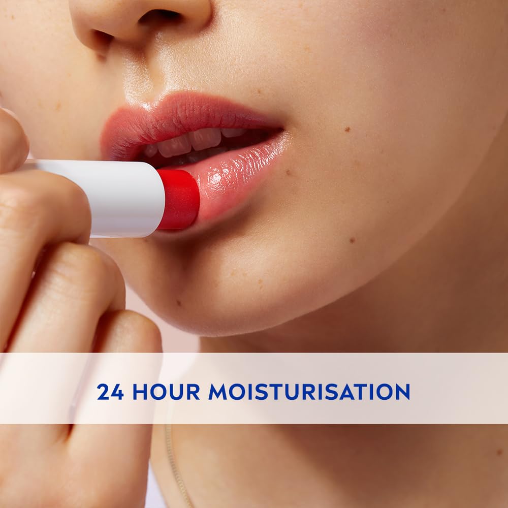 NIVEA Lip Balm, Strawberry Shine And Cherry Shine,(Pack of 2)