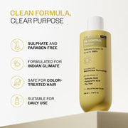 Bare Anatomy Oil Control Shampoo | Sulphate & Paraben Free | Reduces Excess Oil by Up to 100% | Salicylic Acid + Hyaluronic Acid + Tea Tree | Suitable for Oily Scalp & Dry Ends | For Women & Men | 236ml