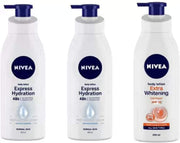 NIVEA Express & Whitening Lotion, 400ml x 3 (1200ml)