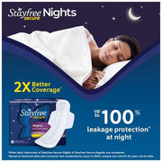 STAYFREE Secuare Night Cottony Soft Comfort Extra Large With XL - 6+6+6+6 Sanitary Pad (Pack of 24)