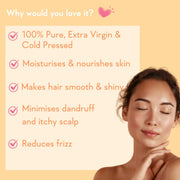 WishCare® Premium Cold Pressed Castor Oil - Pure & Virgin Grade - For Healthy Hair and Skin