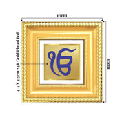 DIVINITI Ik Onkar | Symbolizing The Eternal Oneness of God Tabletop Frame in 24K Gold Plated Foil