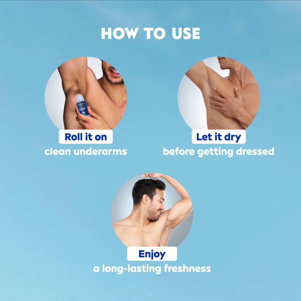 NIVEA Men Fresh Woody Protect And Care Roll On, 50Ml, Pack Of 1