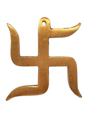 RUDRADIVINE Copper Swastik Wall Hanging 2 Inch | Vastu Door Sticker for Entrance | Prosperity & Good Luck Decor for Home & Office