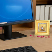 DIVINITI Guru Nanak Dev Ji 24K Gold Plated Foil Tabletop Photo Frame for Home Décor, Puja Room, Luxury Gifting | DG Frame 015 S1A (10x10 CM)