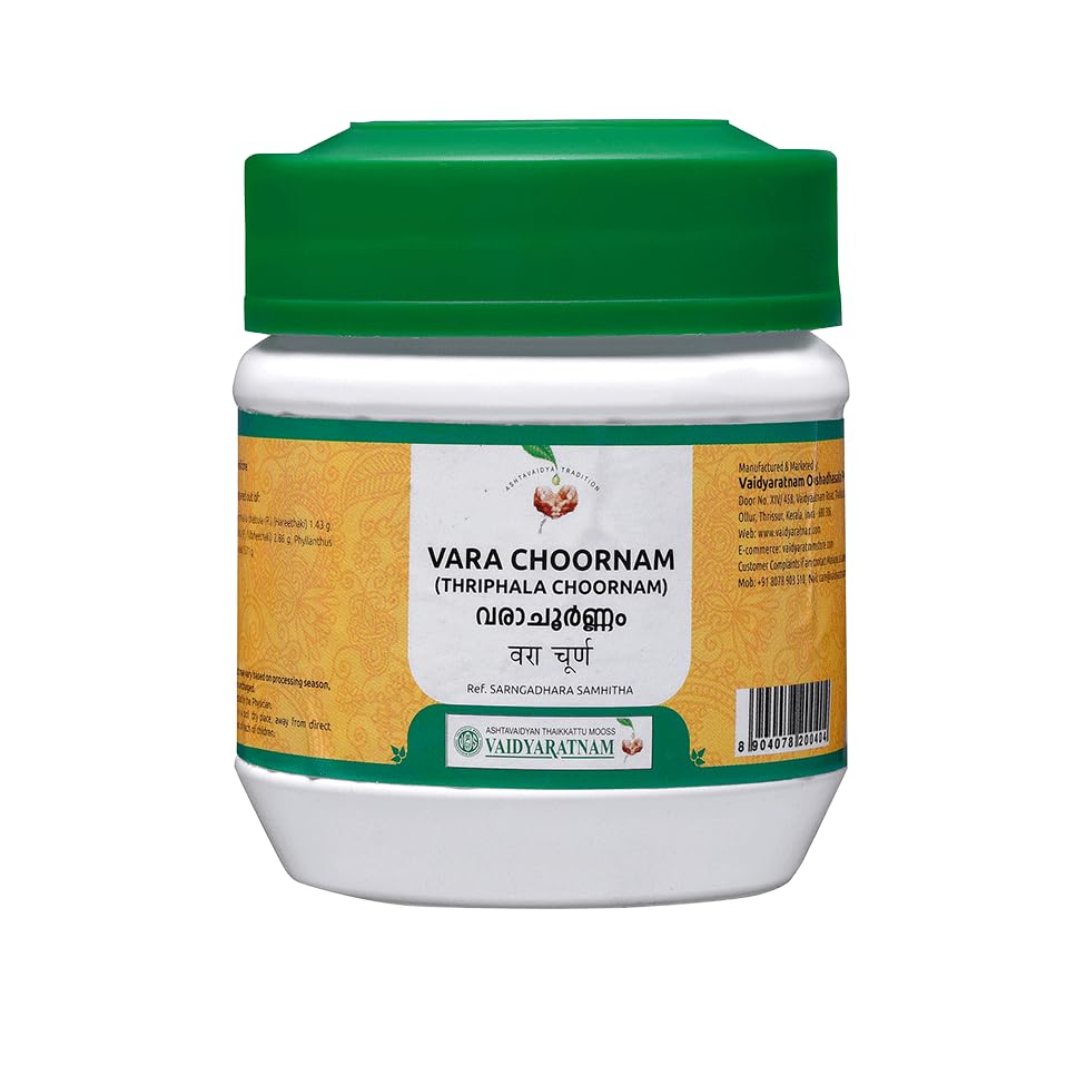 Vara Choornam | Classical Ayurvedic Powder for Natural Laxative Support, Constipation Relief & Detox | Herbal Bowel Regulator by VAIDYARATNAM