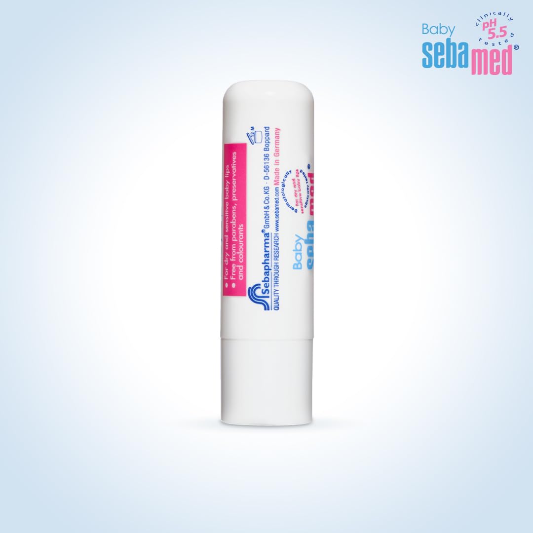 Sebamed Baby Lip Balm|Soft Baby Lips|With Shea butter, Jojoba Oil & Beeswax|4.8 gm (Pack of 4)