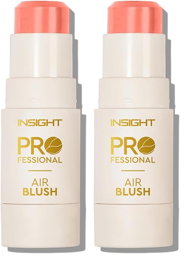 INSIGHT Professional Air Blush (7.5 g) Shade - Sunset Dew | Ultra-Lightweight Cream Blush for Natural Glow, Smooth Blend & Radiant Finish (Pack of 2)