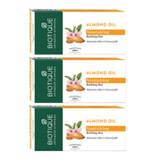 Biotique Almond Oil Nourishing Body Soap, 450g (150g x 3)