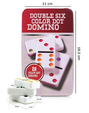 Toy Imagine Double Six Color Dot Dominoes Set