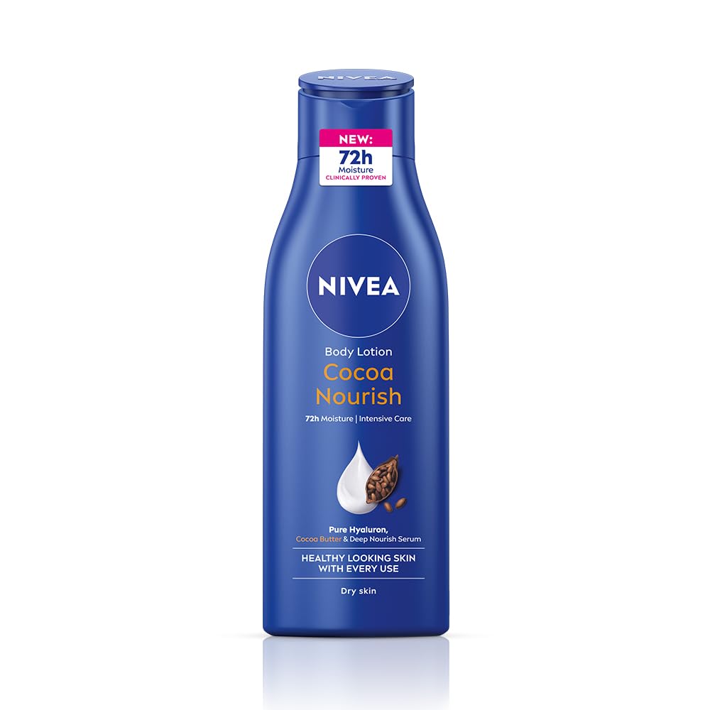 NIVEA Cocoa Nourish 400ml + 120ml Body Lotion | 48 H Moisturization | With Cocoa Butter & Coconut Oil | Non Greasy & Healthy Looking Skin |For Very Dry Skin