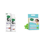 Mother Sparsh Nourishing Baby Hair Oil (100ml) and Natural Vapour Patches with Eucalyptus Oil (Pack of 5) for Nasal Congestion