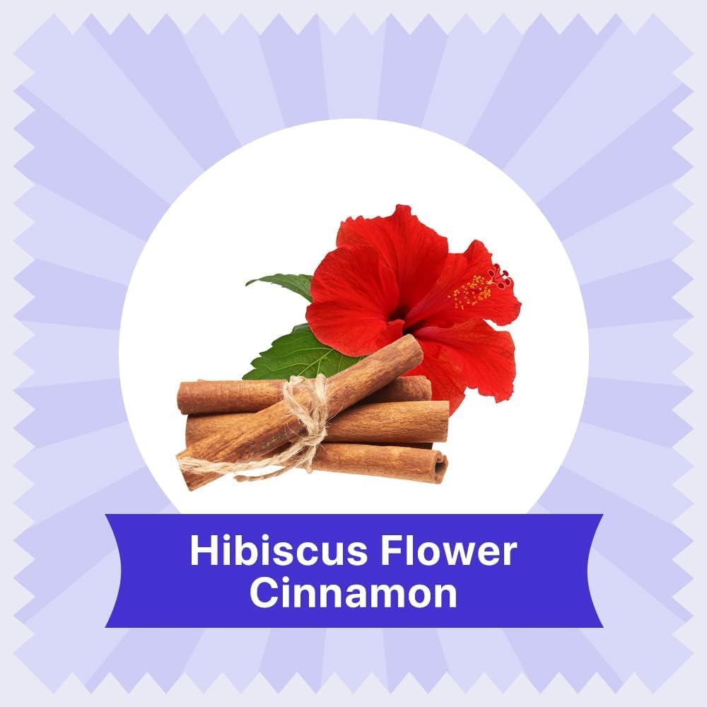 BLUE TEA - Hibiscus Cinnamon and Clove Tea - 100gm (100 Cups) | SKIN GLOW ENHANCING TEA | Vitamin-C Rich | Tangy Taste - Flower Based - Herbal Tea - Caffeine Free | Zipper Pack