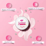 Dabur Gulabari Moisturizing Cold Cream 100gm + Lip Balm 8gm (Free) | With Goodness of Natural Rose Oil & Vitamin E | Intense Hydration and Deep Moisturization | For Smooth & Soft skin | All Skin types