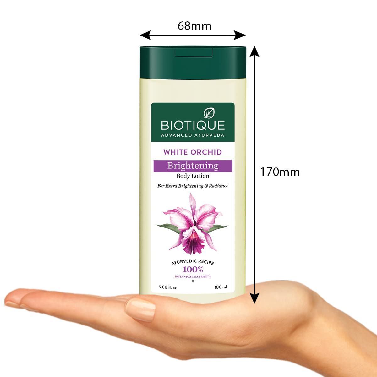 Biotique White Orchid Brightening Body Lotion For Extra Brightening & Radiance (180ml, Normal Skin)