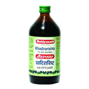 Baidyanath Asli Ayurved Khadirarishta | Ayurvedic Syrup for Skin Disorders | Blood Purifier, 450 ml - (Pack Of 2)