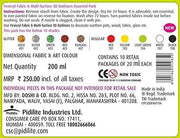 Fevicryl 3D Outliner Colours Fabric & Multi-Surface Paints, Pack of 10