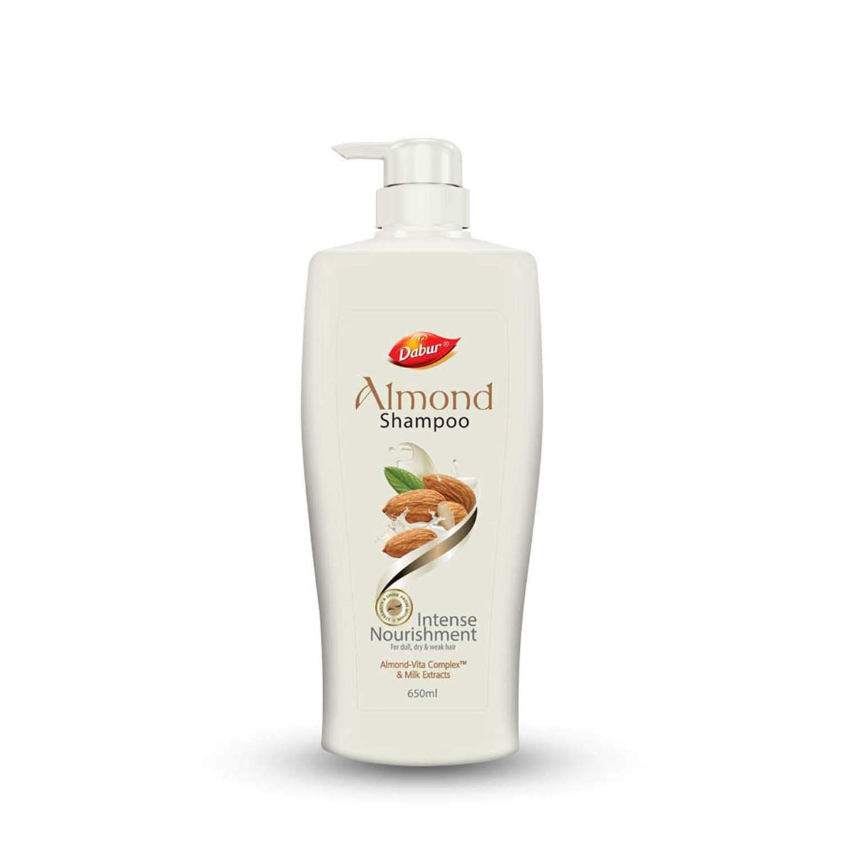 Dabur Almond Shampoo - With Almond-Vita Complex & Milk Extracts for Dull, Dry and Weak Hair - 650 ml & DABUR Vatika Ayurvedic Shampoo, 640ml : Power of Dus Poshan for 10 Hair Problems