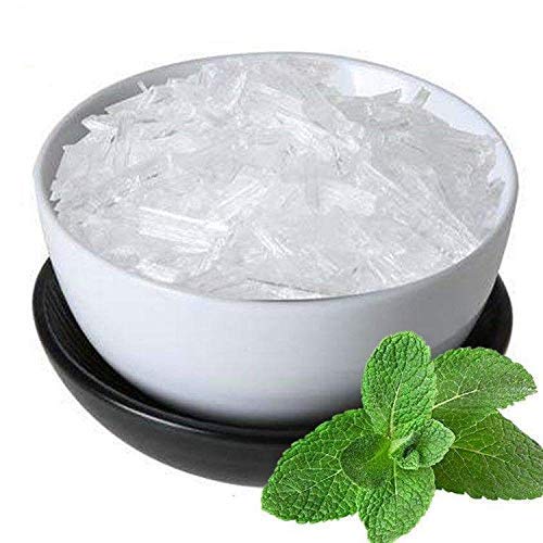 NatureVit Menthol Crystals 200g | 100% Pure & Natural Peppermint Crystals | Cooling Agent for Steam Inhalation, Balms, DIY Beauty & Aromatherapy