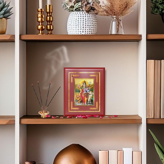 DIVINITI Ardhnarishwara | Ammaiyappan Ardhanarinateshvara Tabletop and Wall Frame in 24K Gold Plated Foil