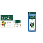 Biotique Bio Fruit Whitening Lip Balm, 12g & Biotique Bio Kelp Protein Shampoo for Falling Hair Intensive Hair Regrowth Treatment, 180ml