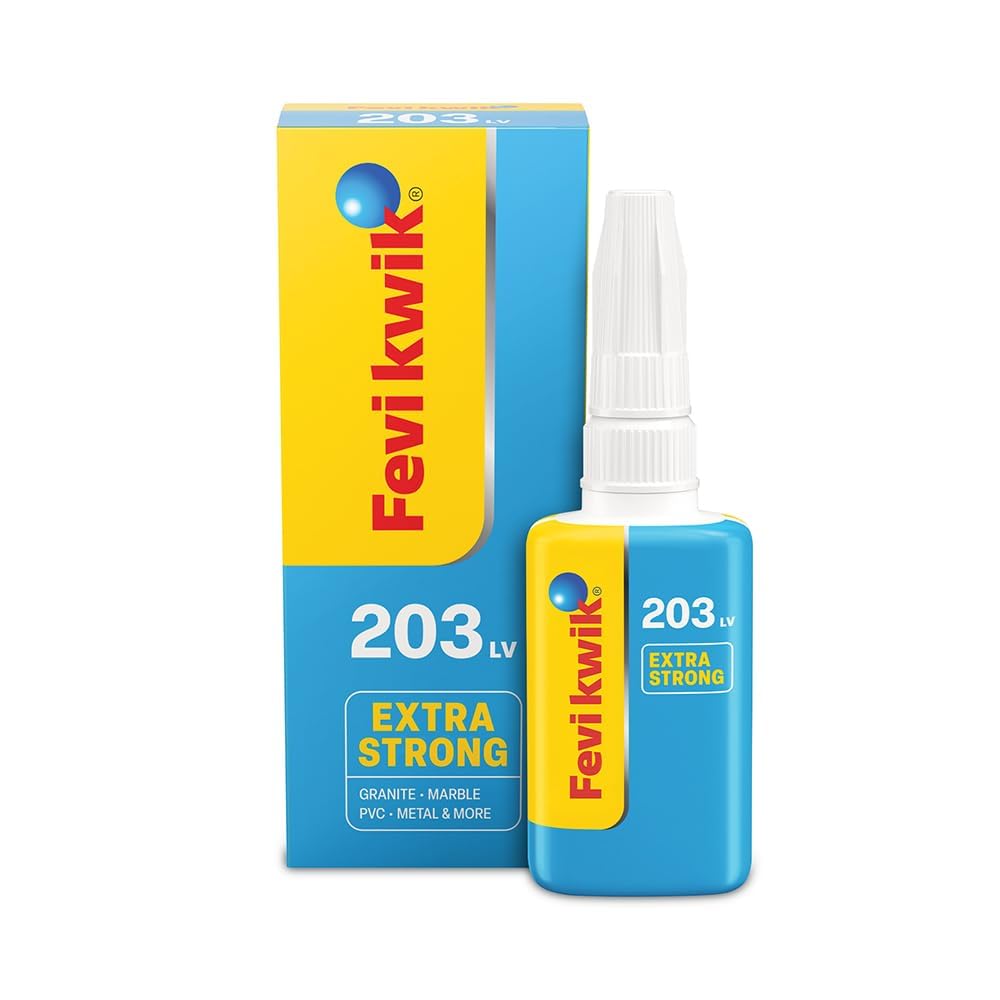 Pidilite FEVIKWIK 203 Instant Bonding Strong Super Glue – 20g | Low Viscosity Cyanoacrylate Adhesive with Precision Nozzle & Anti-Clog Cap