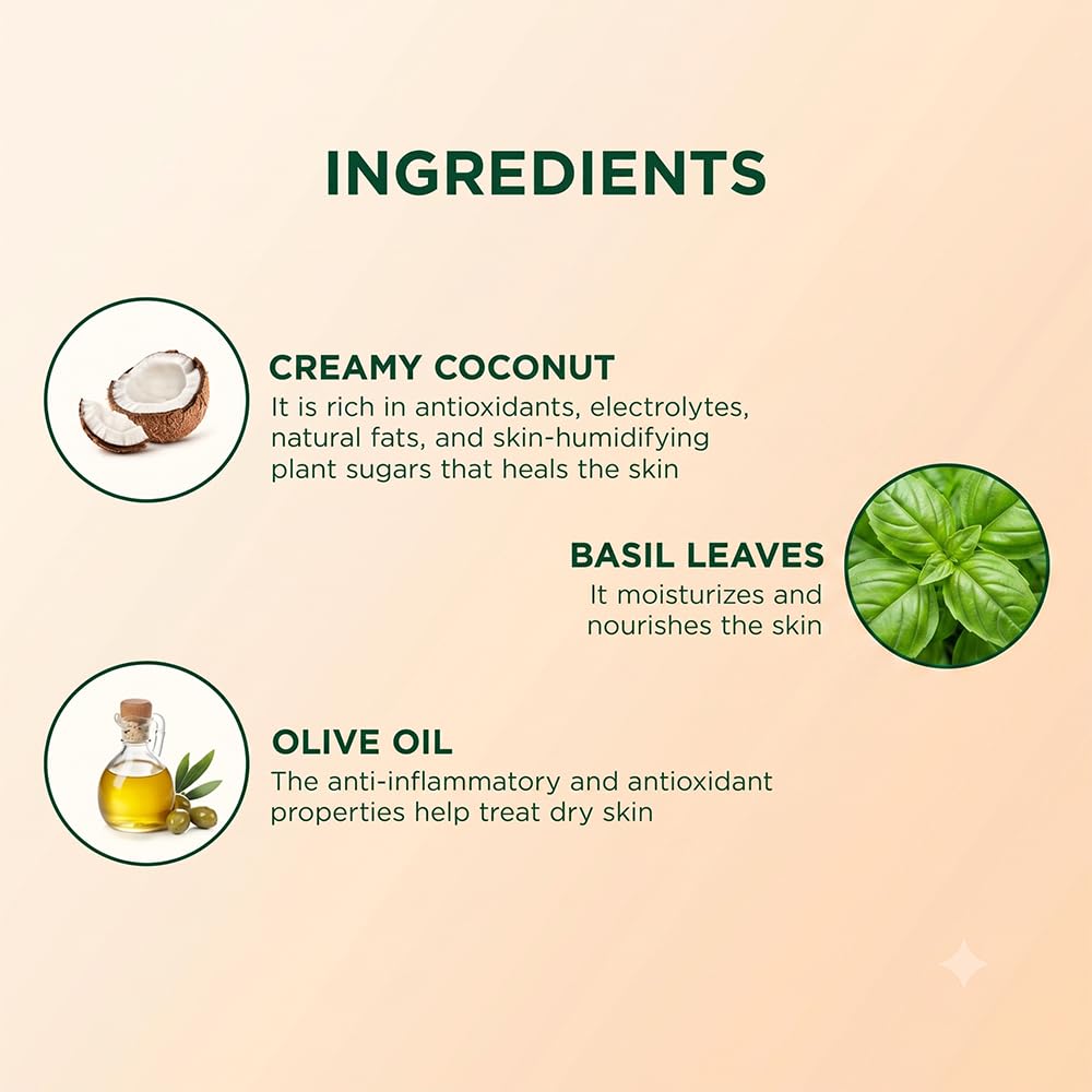 Biotique Creamy Coconut Deep Nourish Body lotion For Extra Dry Skin | Heals, Repairs, and Soothes the Skin | Moisturizing and Skin-Humidifying | 100% Botanical Extracts| All Skin Types | 300ml