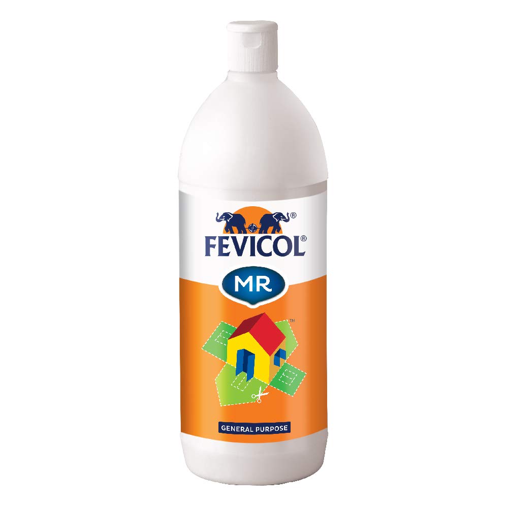 Pidilite Fevicol 1 KG Craft Glue Ultimate Adhesive for Student’s Project Work - Craft Glue & Office Glue Refill Pack Fevicryl Acrylic Colour, White Paint, 500 ml, Rich Pigment, Non-Craking Paint