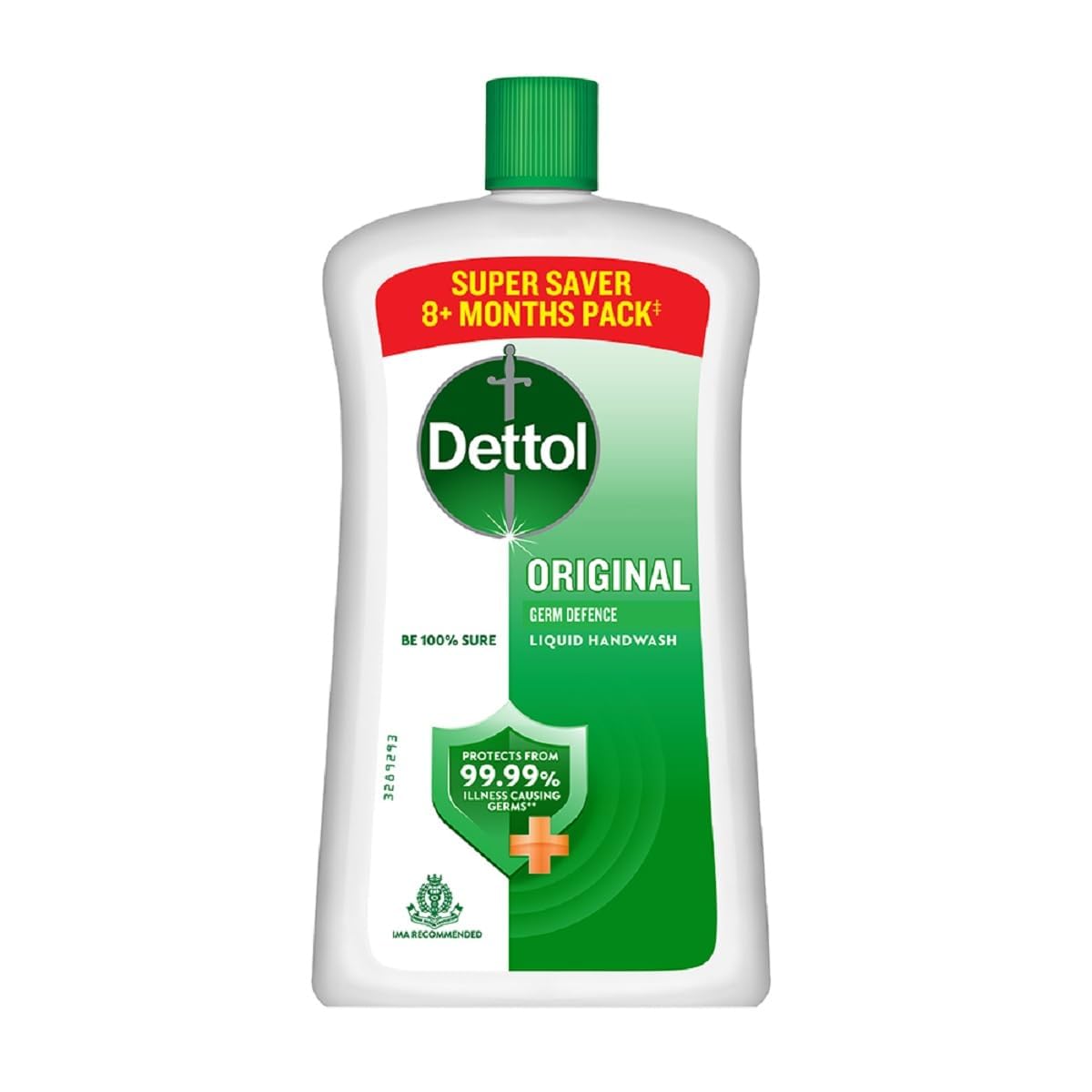 Dettol Liquid Handwash Bottle - Original Hand Wash- 875ml | Germ Defence Formula | 10x Better Germ Protection