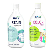 ASTRO PLUS+ Cloths Dry Clean at Home Liquid Sheets | Advance Cleaning Technology Silk Chiffon Cotton Georgette Linen and Woolen (20 Sheets) (500ml) & Stain Remover (500ml)