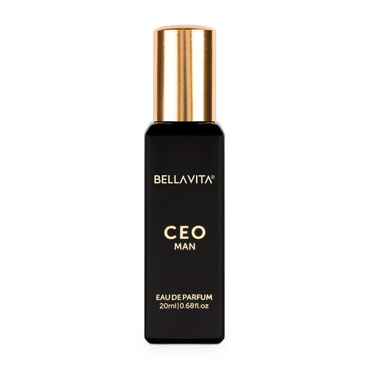 Bella Vita Luxury CEO Man Eau De Parfum Perfume with Lemon, Lavender, Tonka, Mandarin & Vetiver|Premium, Long Lasting Woody Fragrance for Men, 20 ML