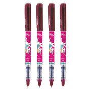Hauser Inx Unicorn Fountain Pen | Smooth Round Nib With Iridium Tip | 2 Ink Cartridges | Unique Liquid Ink System | Blue Ink, Pack of 4