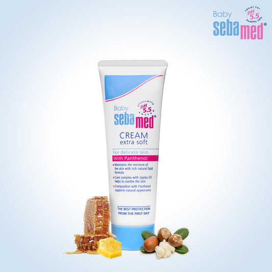 Sebamed Baby Cream Extra Soft|pH 5.5|Ideal for Dry Skin|50 ml (Pack of 3)