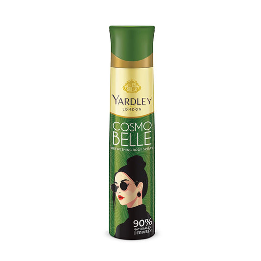 Yardley London Cosmo Belle Refreshing Body Spray for Women, 150ml | Deodrant body spray for Daily use | 90% Naturally derived